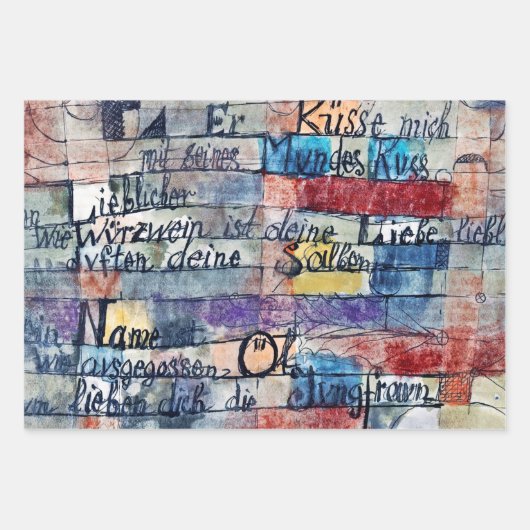 Paul Klee Letters Wrapping Paper Sheets (Voorkant 2)
