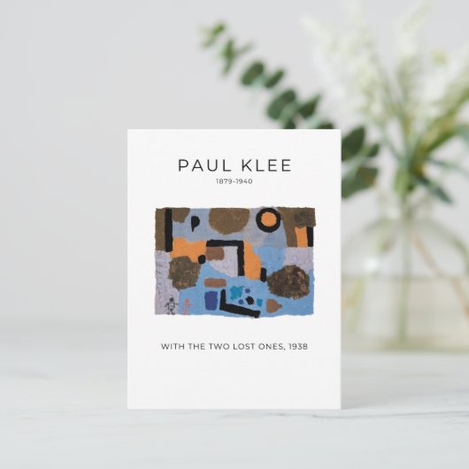 Paul Klee, met de twee verliezers - Abstracte kuns Briefkaart (Staand voorkant)