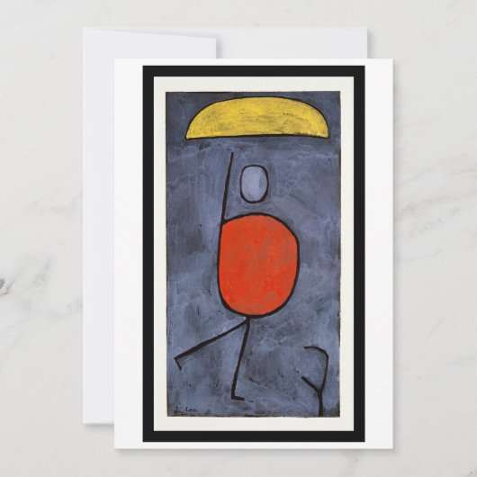 Paul Klee - Met Paraplu Feestdagenkaart (Voorkant)