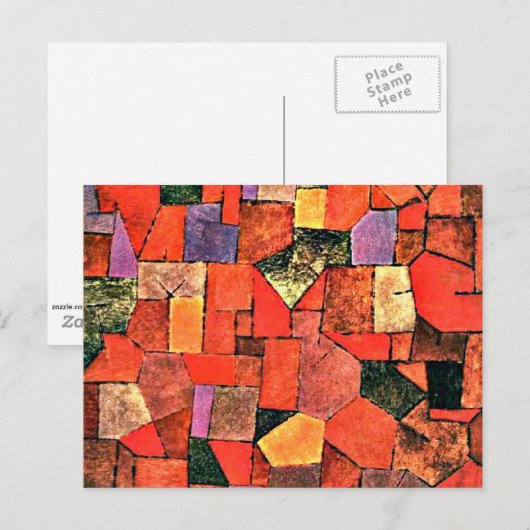 Paul Klee - Mountain Village Briefkaart (Voorkant / Achterkant)