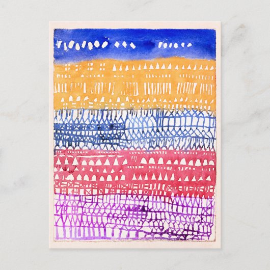 Paul Klee - Oude Stad,  Briefkaart (Voorkant)