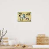Paul Klee painting, Six Species, Poster (Keuken)