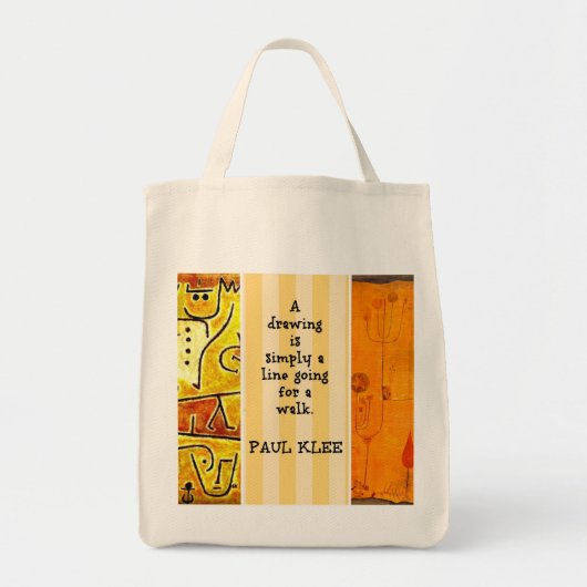 Paul Klee Paintings and Quotation Tote Bag (Voorkant)