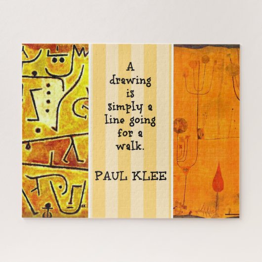 Paul Klee Paintings en Paul Klee Quote, Legpuzzel (Horizontaal)