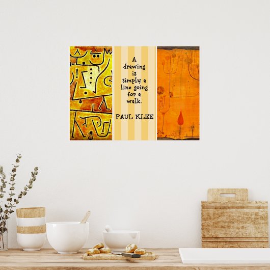 Paul Klee Paintings en Paul Klee Quote Poster (Keuken)