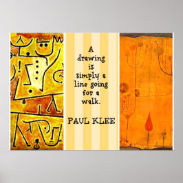 Paul Klee Paintings en Paul Klee Quote Poster
