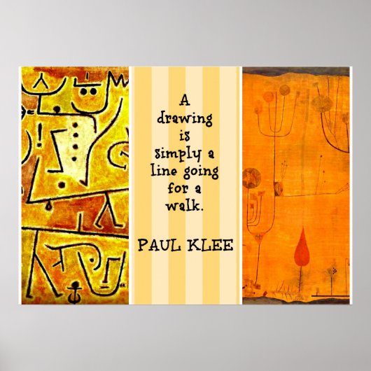 Paul Klee Paintings en Paul Klee Quote Poster (Voorkant)