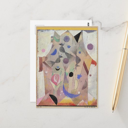 Paul Klee - Persische Nachtigallen Briefkaart (Voorkant / Achterkant in situ)