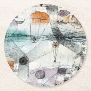 Paul Klee Planten Aarde & Luchtrijk: Bauhaus Ronde Kartonnen Onderzetter