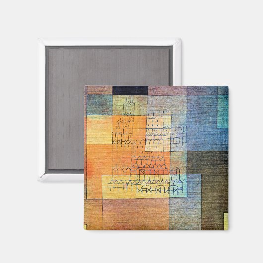 Paul Klee - Polyphonic Architecture Magneet (Voorkant / Achterkant)