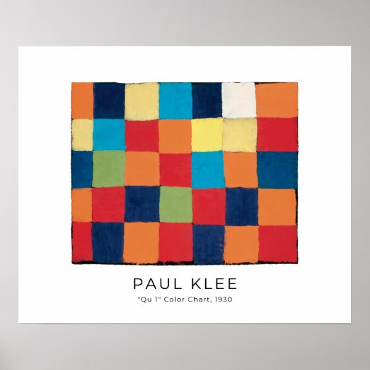 Paul Klee, Qu 1 kleurengrafiek - fijn Poster (Voorkant)