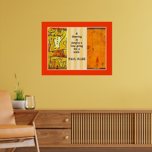 Paul Klee Quotation en Collage Poster (Woonkamer 2)