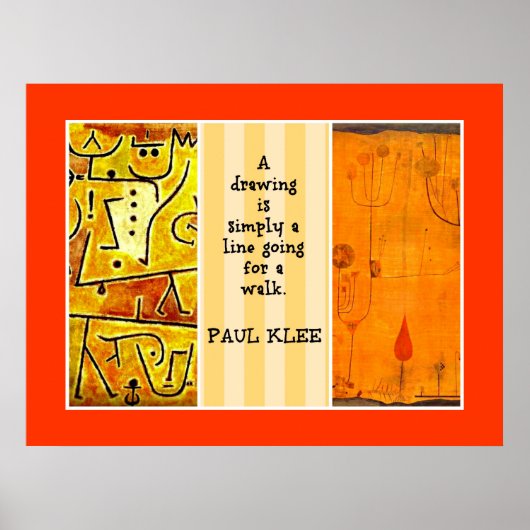 Paul Klee Quotation en Collage Poster (Voorkant)