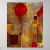 Paul Klee Red Balloon Art Print Abstract (Voorkant)