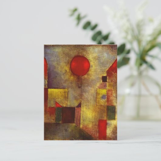 Paul Klee Red Balloon Briefkaart (Staand voorkant)