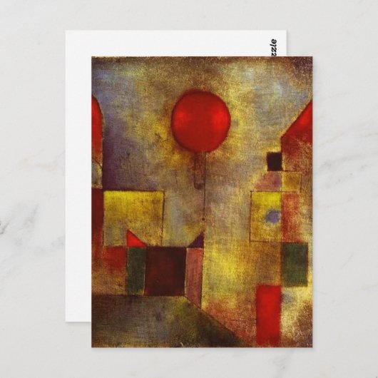 Paul Klee Red Balloon Briefkaart (Voorkant / Achterkant)