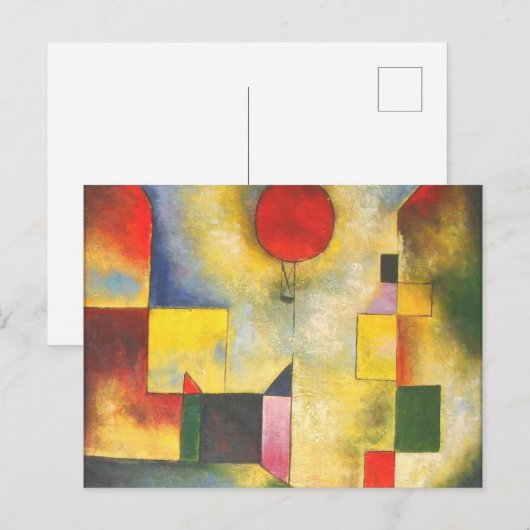 Paul Klee Red Balloon Briefkaart (Voorkant / Achterkant)