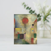 Paul Klee Red Balloon Briefkaart (Staand voorkant)