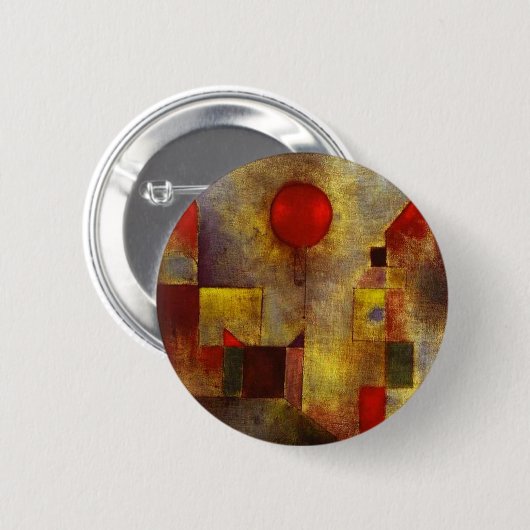 Paul Klee Red Balloon Button (Voorkant /achterkant)