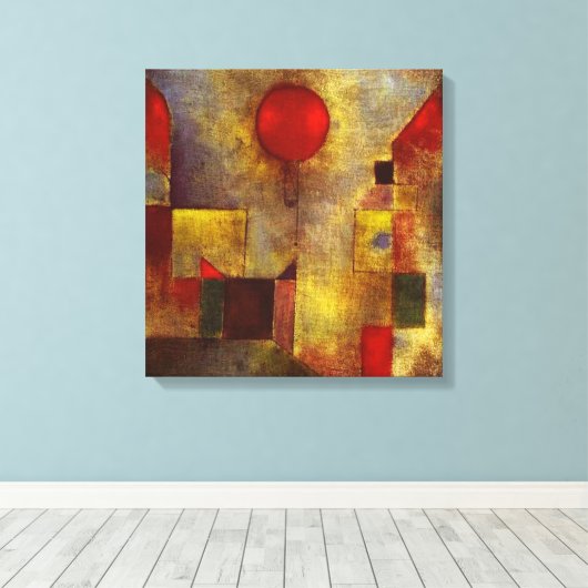 Paul Klee Red Balloon Canvas Wrap (Insitu (Houten vloer))