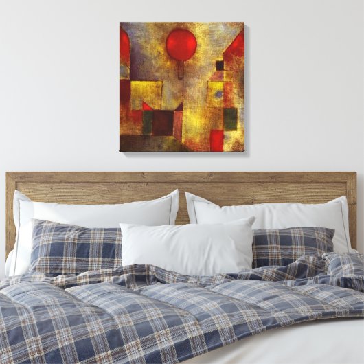 Paul Klee Red Balloon Canvas Wrap Afdruk (Insitu (Slaapkamer))