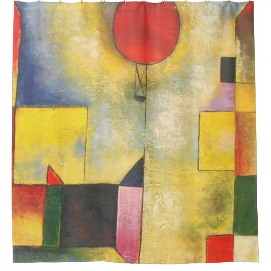 Paul Klee Red Balloon Douchegordijn (Voorkant)