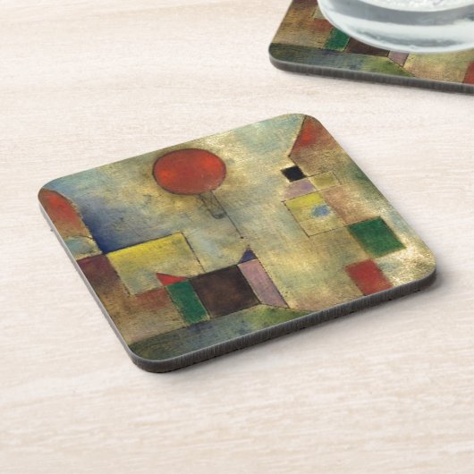 Paul Klee Red Balloon Drankjes Onderzetter (Linkerzijde)