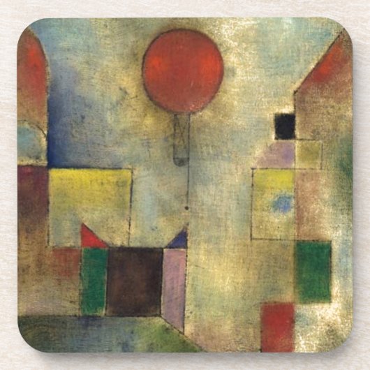 Paul Klee Red Balloon Drankjes Onderzetter (Voorkant)