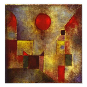 Paul Klee Red Balloon Foto afdrukken