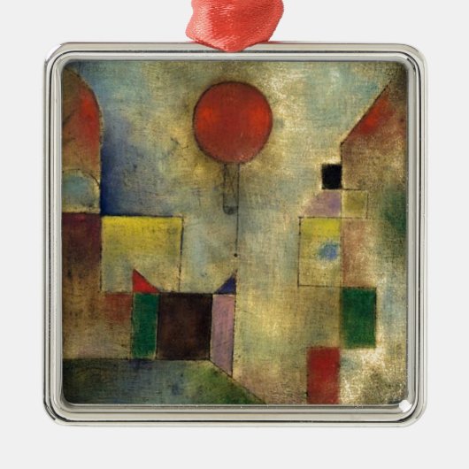 Paul Klee Red Balloon Metalen Ornament (Voorkant)
