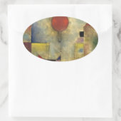 Paul Klee Red Balloon Ovale Sticker (Tas)