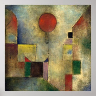 Paul Klee Red Balloon Poster