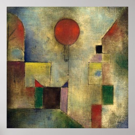 Paul Klee Red Balloon Poster (Voorkant)