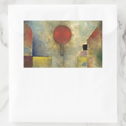 Paul Klee Red Balloon Rechthoekige Sticker (Tas)