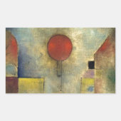 Paul Klee Red Balloon Rechthoekige Sticker (Voorkant)