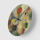 Paul Klee Red Balloon Ronde Klok (Hoek)