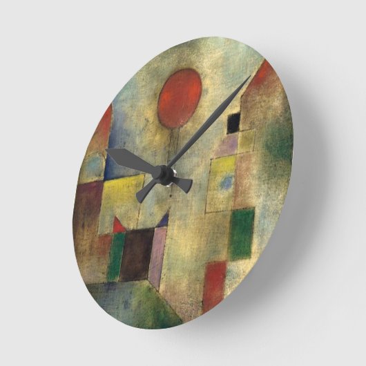 Paul Klee Red Balloon Ronde Klok (Hoek)