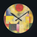 Paul Klee Red Balloon Ronde Klok<br><div class="desc">Paul Klee Red Balloon</div>