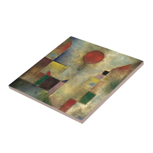 Paul Klee Red Balloon Tegeltje (Zijkant)