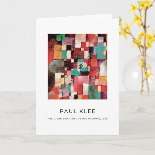 Paul Klee, Red Green en Violet-Yellow - Fine Art Kaart (Gele Bloem)
