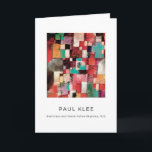 Paul Klee, Red Green en Violet-Yellow - Fine Art Kaart<br><div class="desc">Voor mooie kunstliefhebbers! Deze kleurrijke abstracte illustratie Red Green en Violet-Yellow Rhythms (1920) van Paul Klee is digitaal hersteld en verbeterd. Het fungeert als een verklaringsstuk, dat een gepersonaliseerde unieke klassieke stijlaanraking creeert. Deze uitstekende kunstkaart maakt het ideale geschenk voor iedereen, die van mooie kunst houdt. Voor andere moderne briefkaarten,...</div>