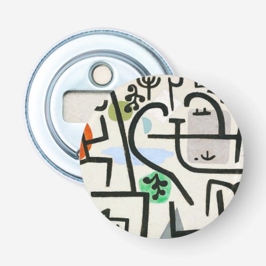 Paul Klee Rich Harbor Abstract Expressionisme Button Flesopener (Voorkant)