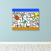 Paul Klee Rich Harbor Abstract Expressionisme Canvas Afdruk (Insitu (Houten vloer))