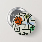 Paul Klee Rich Harbor Abstract Expressionisme Ronde Button 5,7 Cm (Voorkant /achterkant)