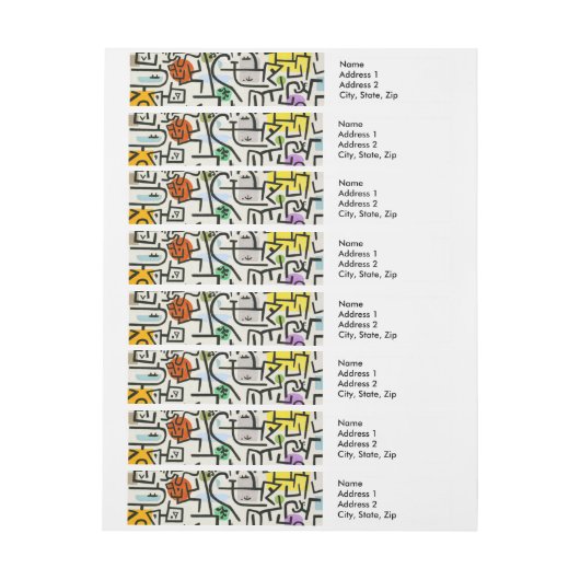 Paul Klee Rich Harbour Abstract expressionisme Adreslabel Wikkel (Vel)