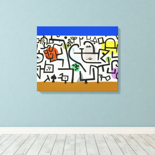 Paul Klee Rich Harbour Abstract expressionisme Canvas Afdruk (Insitu (Houten vloer))