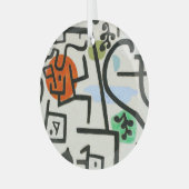 Paul Klee Rich Harbour Abstract expressionisme Glas Ornament (Voorkant links)