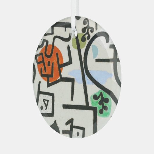 Paul Klee Rich Harbour Abstract expressionisme Glas Ornament (Voorkant links)