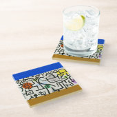 Paul Klee Rich Harbour Abstract expressionisme Glazen Onderzetter (Schuin)