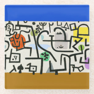 Paul Klee Rich Harbour Abstract expressionisme Glazen Onderzetter